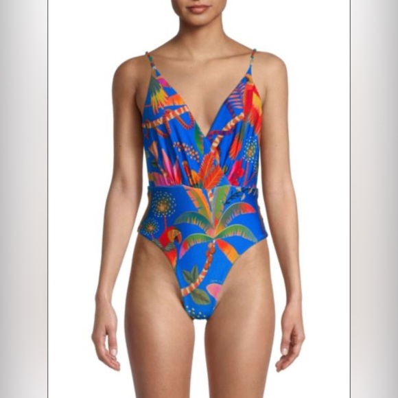 FARM Rio Macaw Party One Piece Swimsuit - Picture 1 of 5
